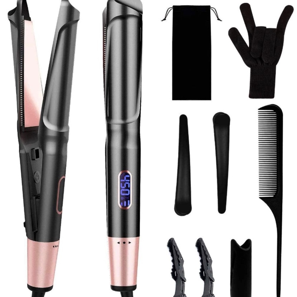 hair straightener and curler in 2 in 1
